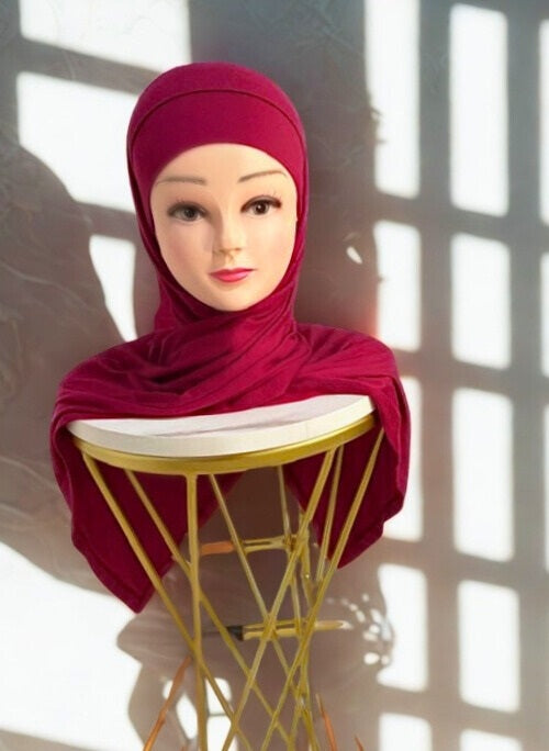Hijab Rouge sans dentelle