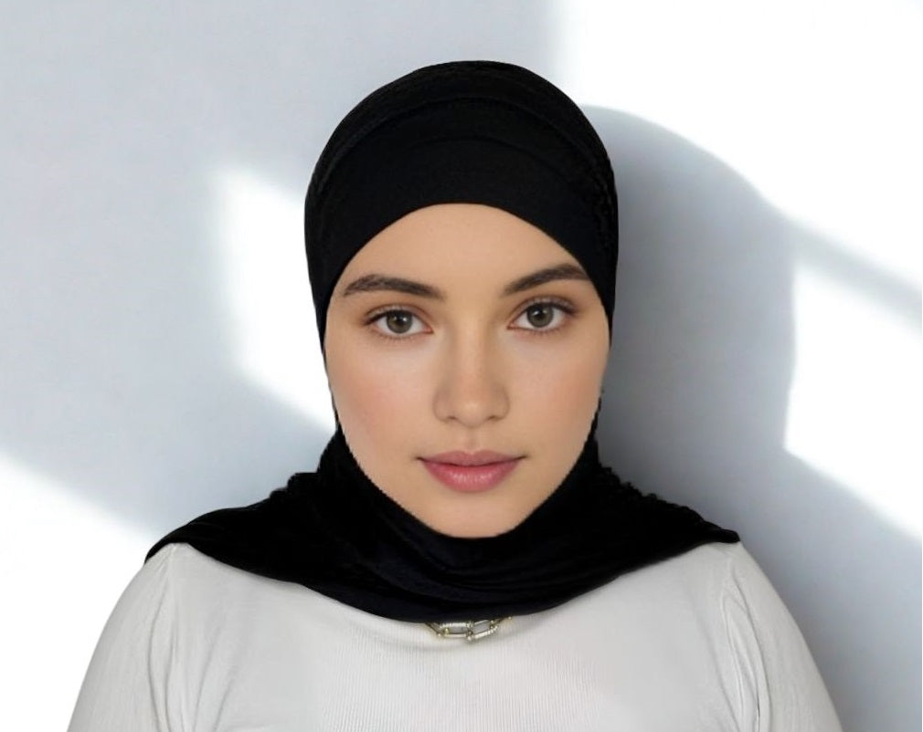Hijab Noir sans dentelle