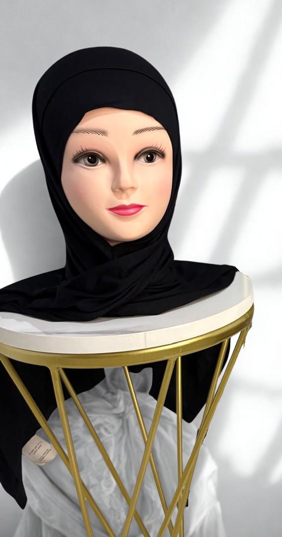 Hijab Noir sans dentelle